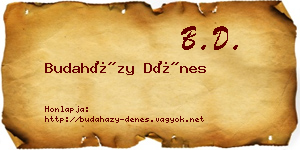 Budaházy Dénes névjegykártya