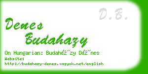 denes budahazy business card